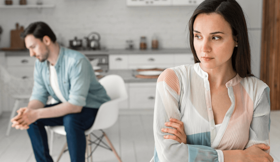 AFL-adult-woman-and-male-thinking-of-next-step of their relationship